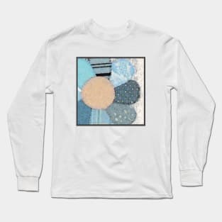 Excerpt from 3 Flowers #2-Blue Flower Long Sleeve T-Shirt